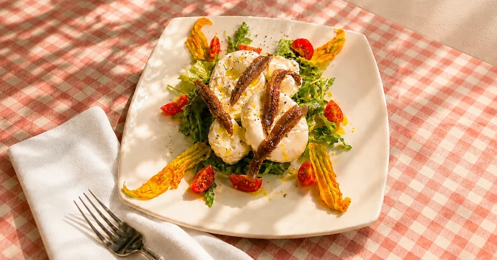 Burrata con Alici