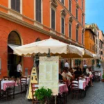Outdoor sitting at Pizzeria Ristorante Marcantonio near Vatican city