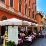 Outdoor sitting at Pizzeria Ristorante Marcantonio near Vatican city